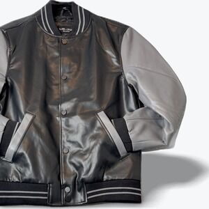 Slate & Stone Jacket Mens Small‎ Varsity Faux Leather City Collection Bomber NEW